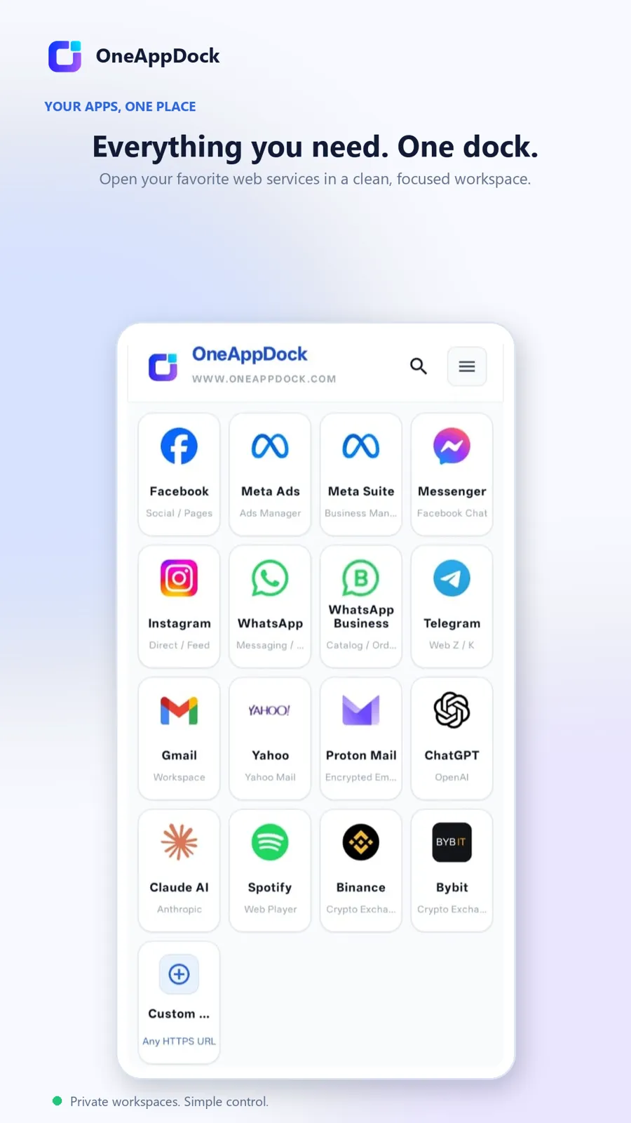 Android Services Drawer